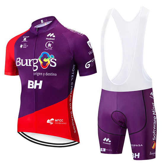 2019 Maillot Burgos BH Tirantes Mangas Cortas Violeta Rojo